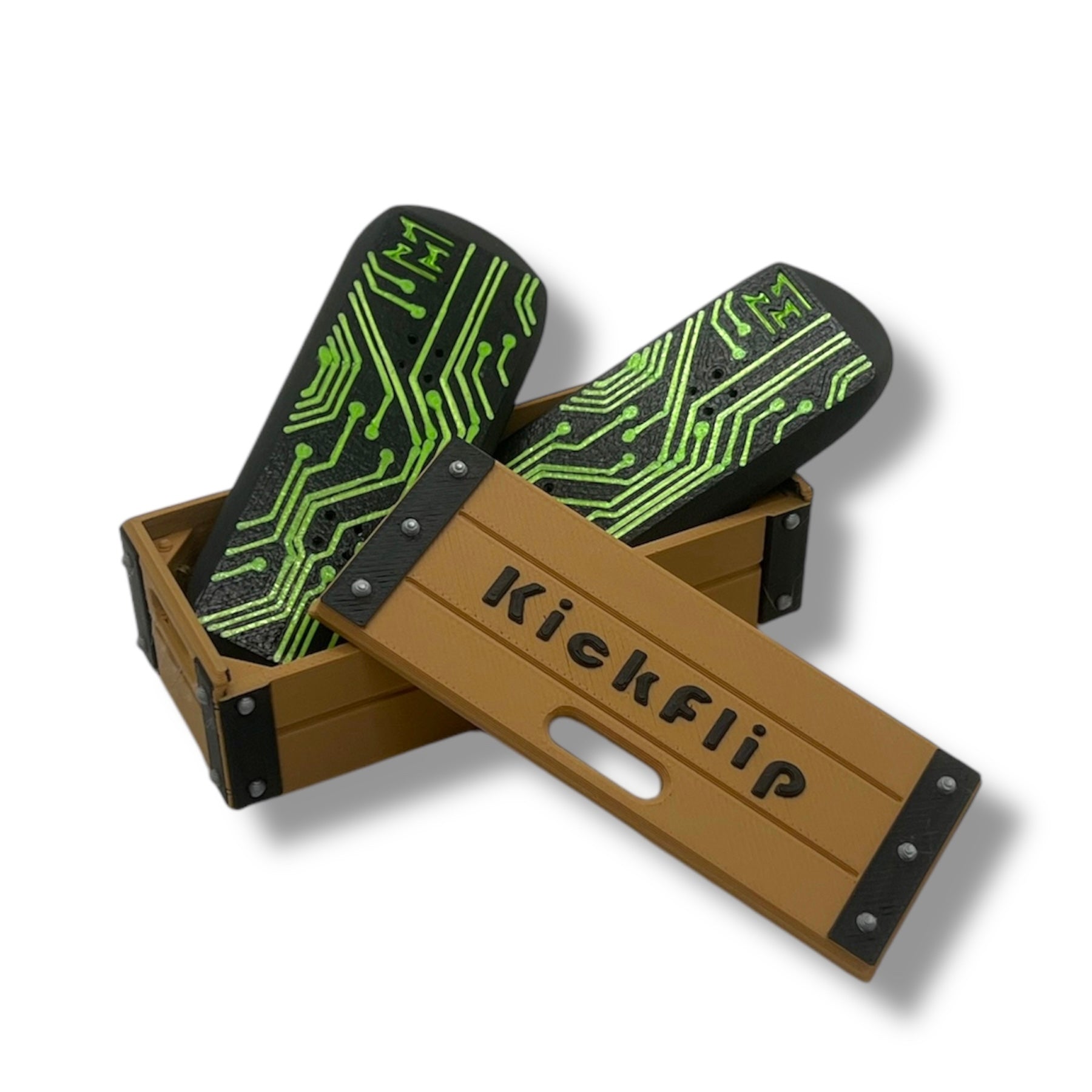 Kickflip Deck Magnetic Fidget with Crate - 3d Printed Fidgety Fun