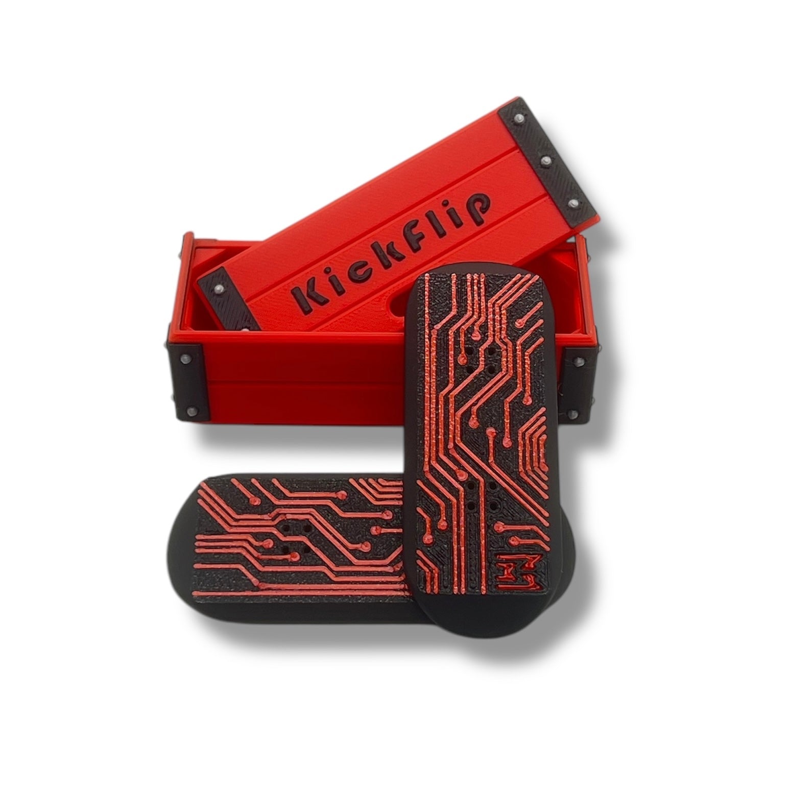 Kickflip Deck Magnetic Fidget with Crate - 3d Printed Fidgety Fun