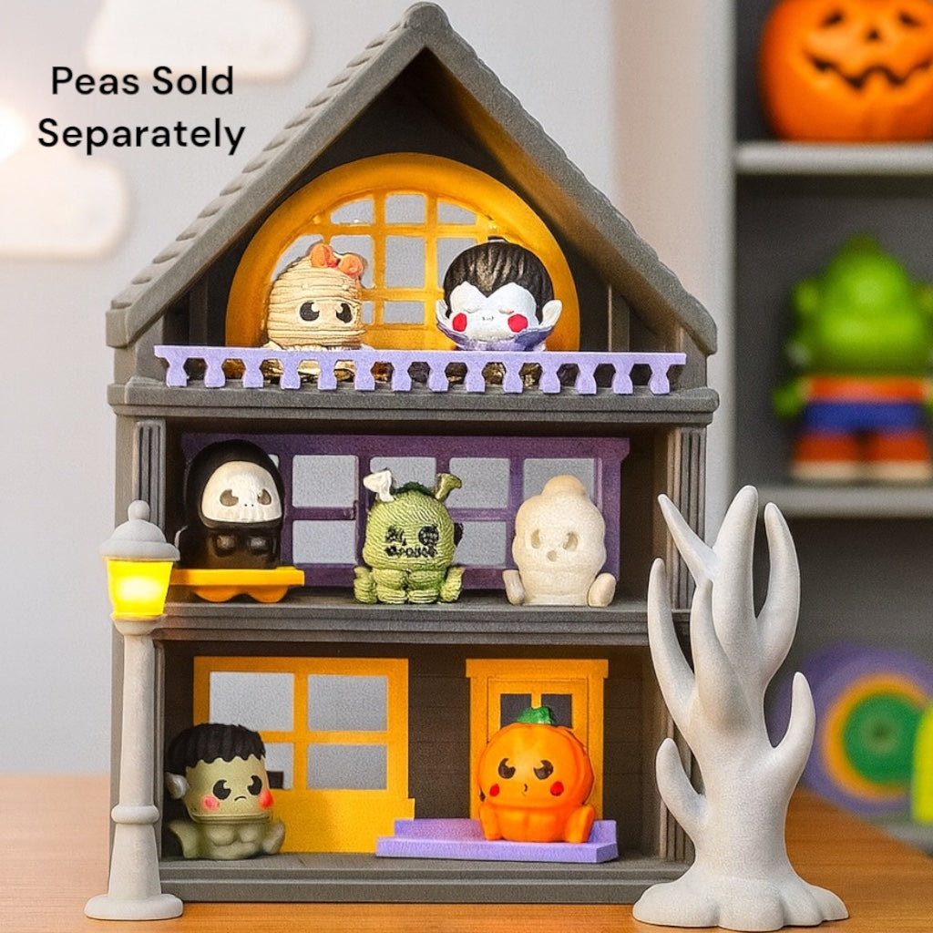 🎃 Adorable Peasy Peas & Friends – Spooky Edition | Articulated Halloween Figurines