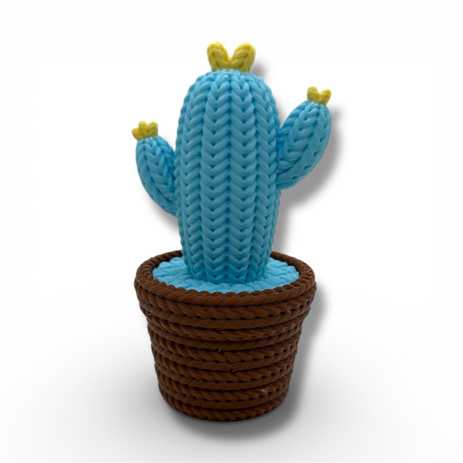 Knitted Cactus Desktop Decor – Decorative Desk & Shelf Accent