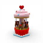 Koza Konnect Christmas House Series - Gingerbread Ferris Wheel Carousel Desk Top Decor