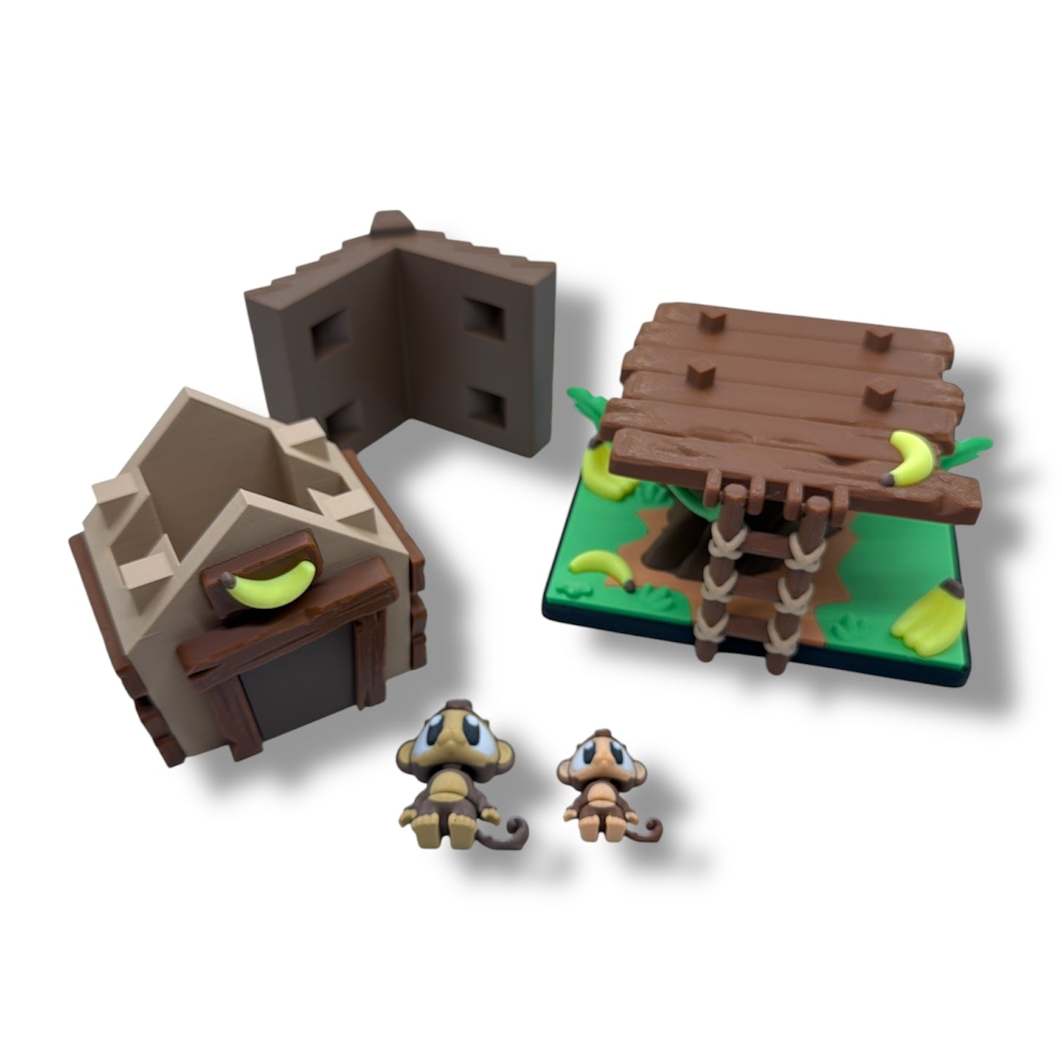 Monkey Treehouse Set – Adorable Desk Decor Collectible