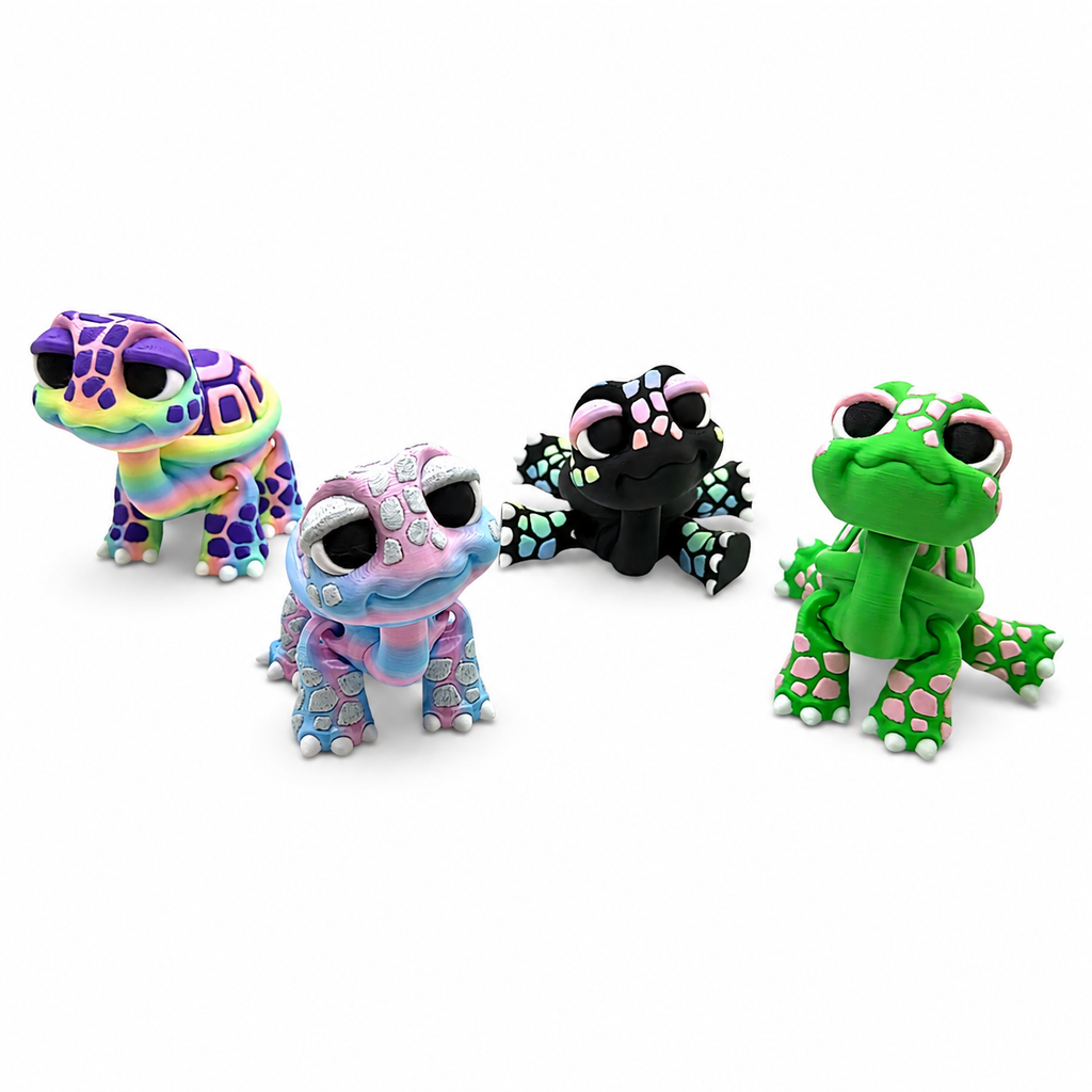 Adorable Desk Pet Baby Tortoise - Cartoon Style Turtle Decor Gift