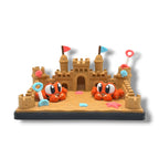 Beach Sandcastle Crab Playset | Cute 3D Printed Beach Display & Coastal Desk Décor