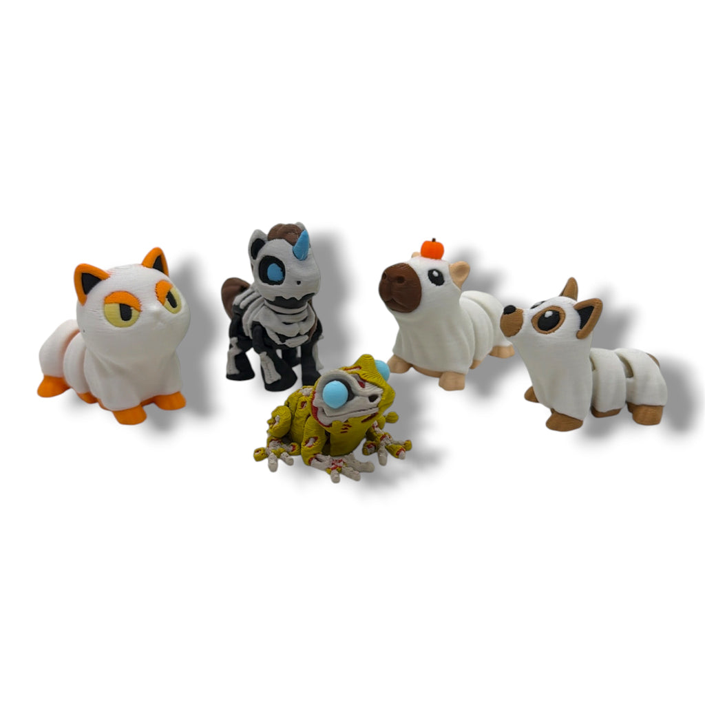 5 Pack of Pocket Pals - Mini 3d Printed Articulated Figurines
