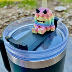 Insulated Cup Tumbler Toppers - 3d Printed Articulated Tumber Bling Straw Decor