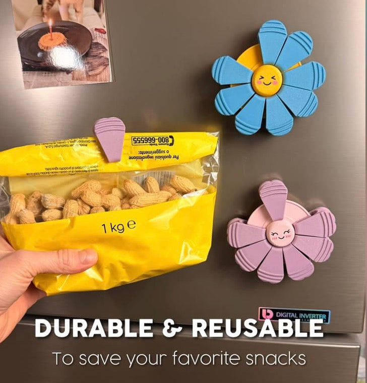 Bloom Clips - Magnetic Flower w/ Petal Clips - Spin, Clip, and Organize in Style