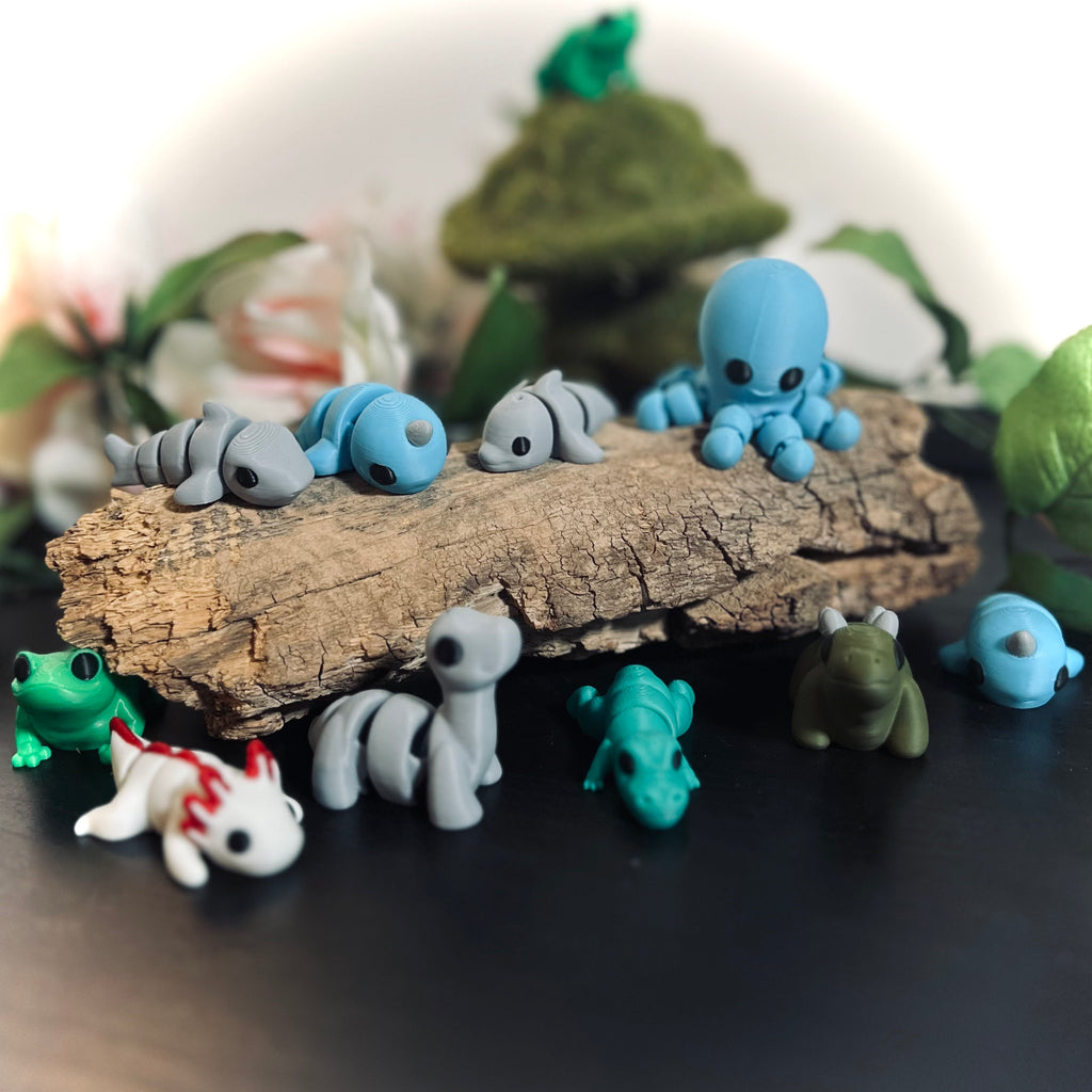 10 Pack of Pocket Pals - Mini 3d Printed Articulated Figurines