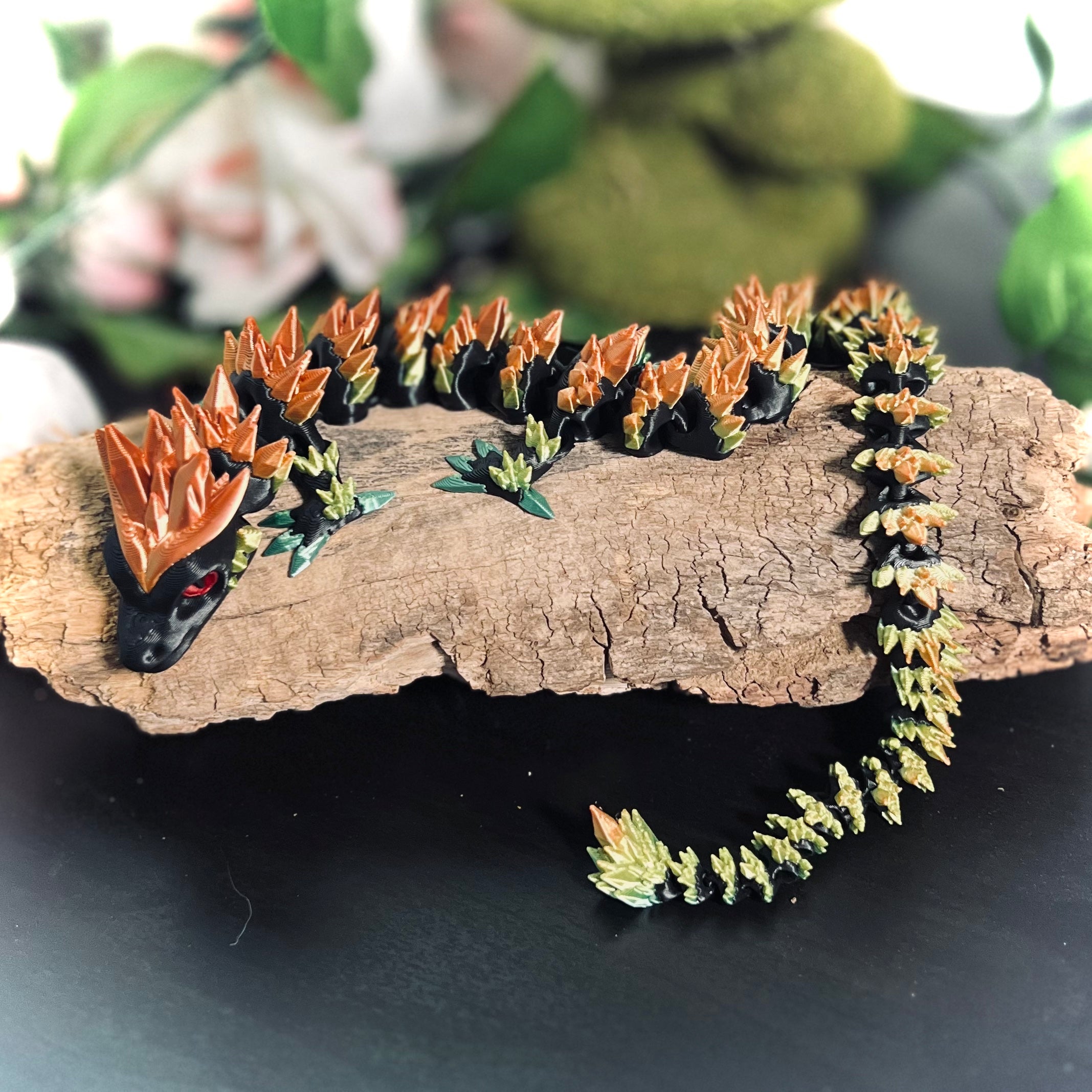 24" Articulated Gemstone Dragon - (Saber Design) 3d Printed Figurine