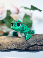 Adorable 3d Printed Standing Baby Turtle - Articulated 3d Printed Cartoon Style Decor Gift