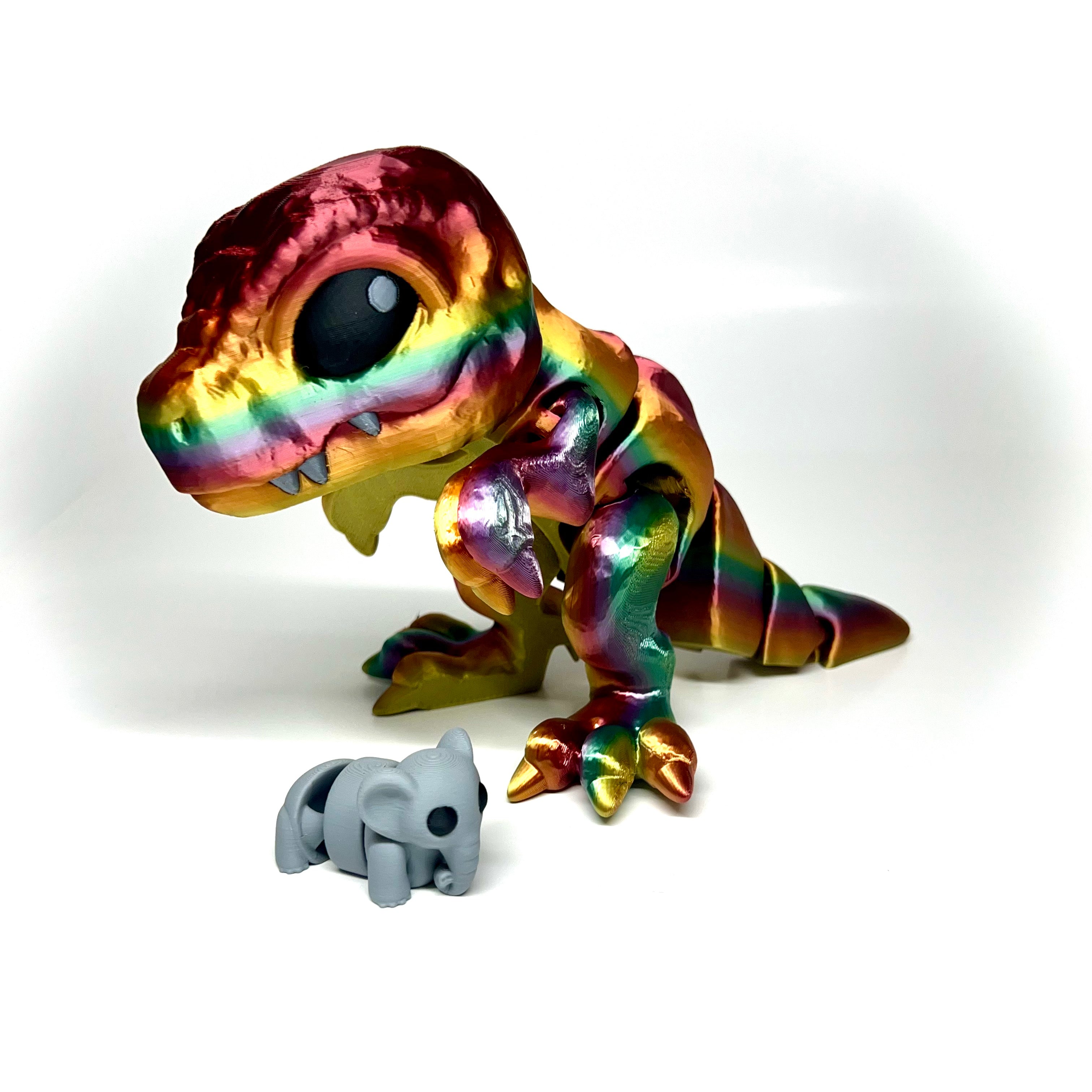 CHONKZ - Articulated 10.5" T-Rex Dinosaur Giant Edition - 3d Printed Figurine