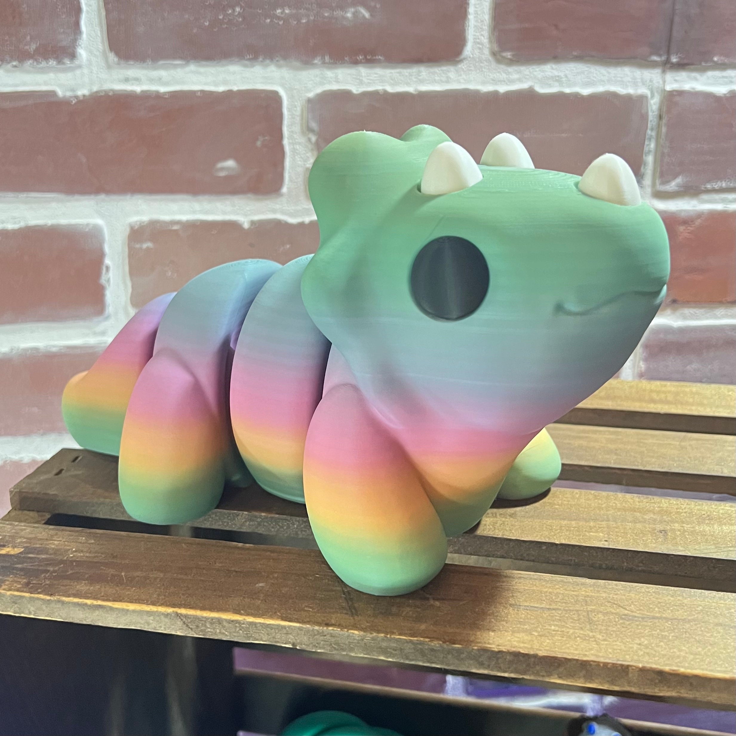 CHONKZ - 11" Giant Triceratops Dinosaur Pocket Pals - Articulated 3D Printed Animal Figurine Decor