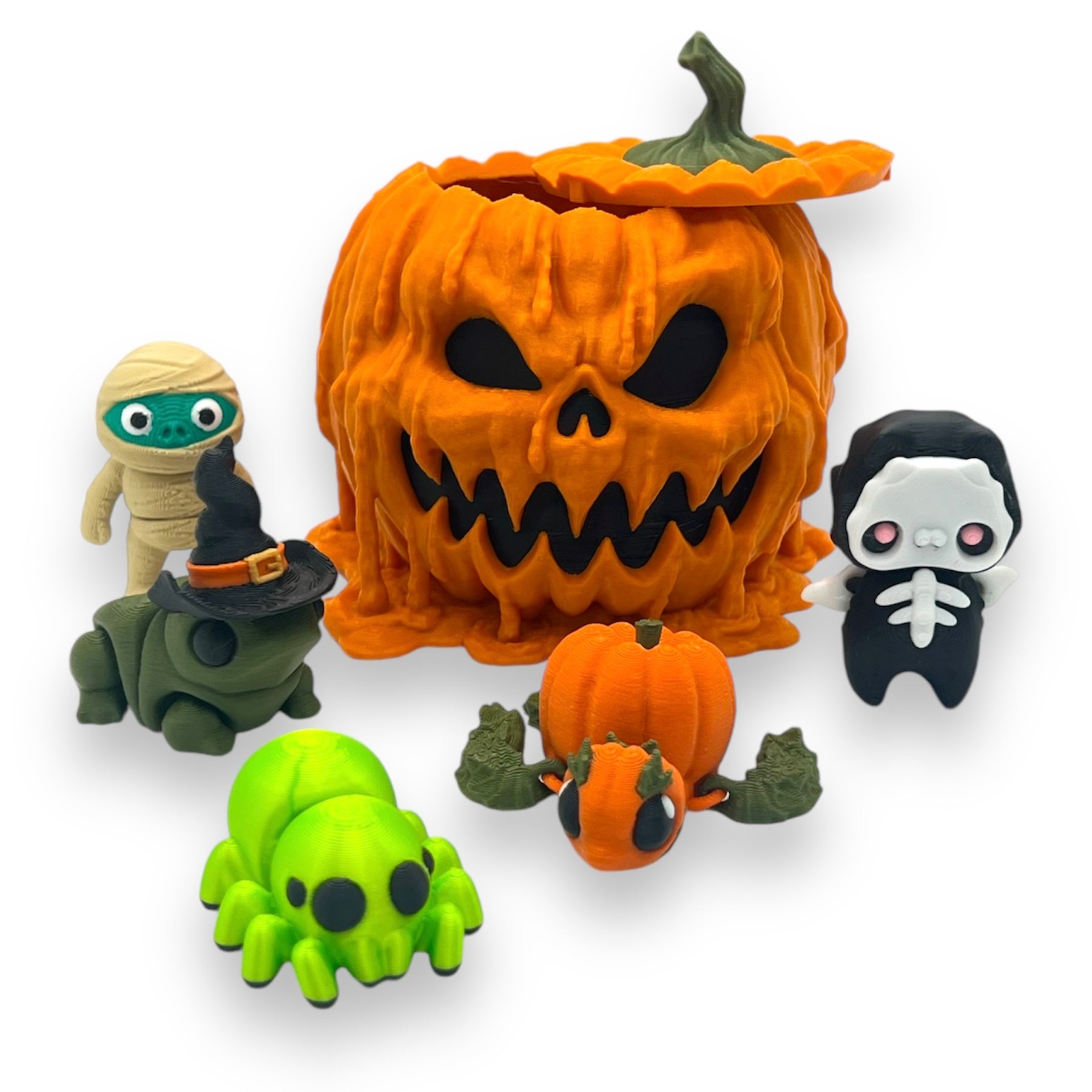 Twisted Melted Pumpkin - Perfect Mini Container -3d Printed Decor