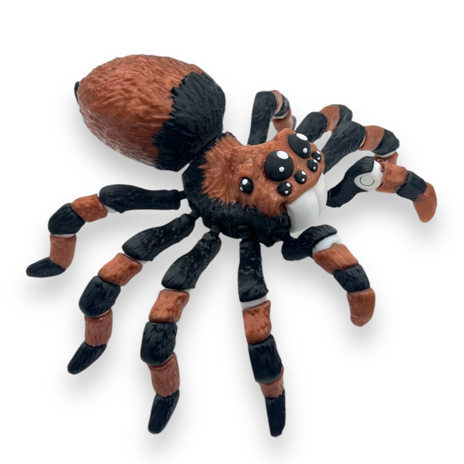 Creepy Poseable 7" Tarantula - Multicolor 3d Printed Spider Figurine Decor Ornaments