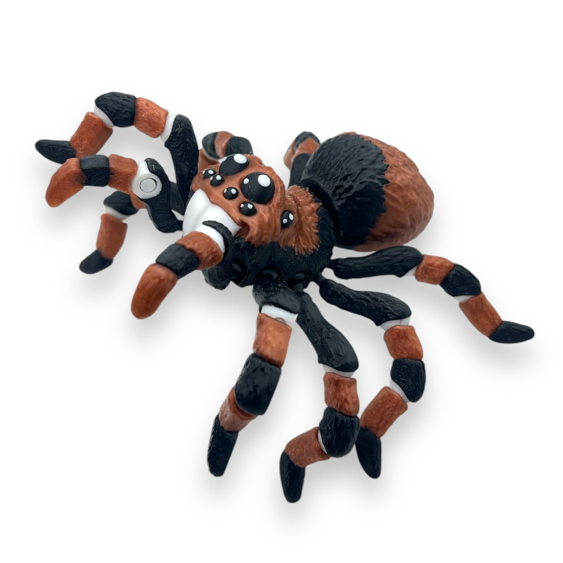 Creepy Poseable 7" Tarantula - Multicolor 3d Printed Spider Figurine Decor Ornaments