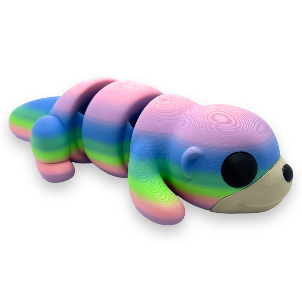 CHONKZ - Giant Baby Otter Pocket Pals - Articulated 3D Printed Animal Figurine Plastic Decorative Decor Ornaments