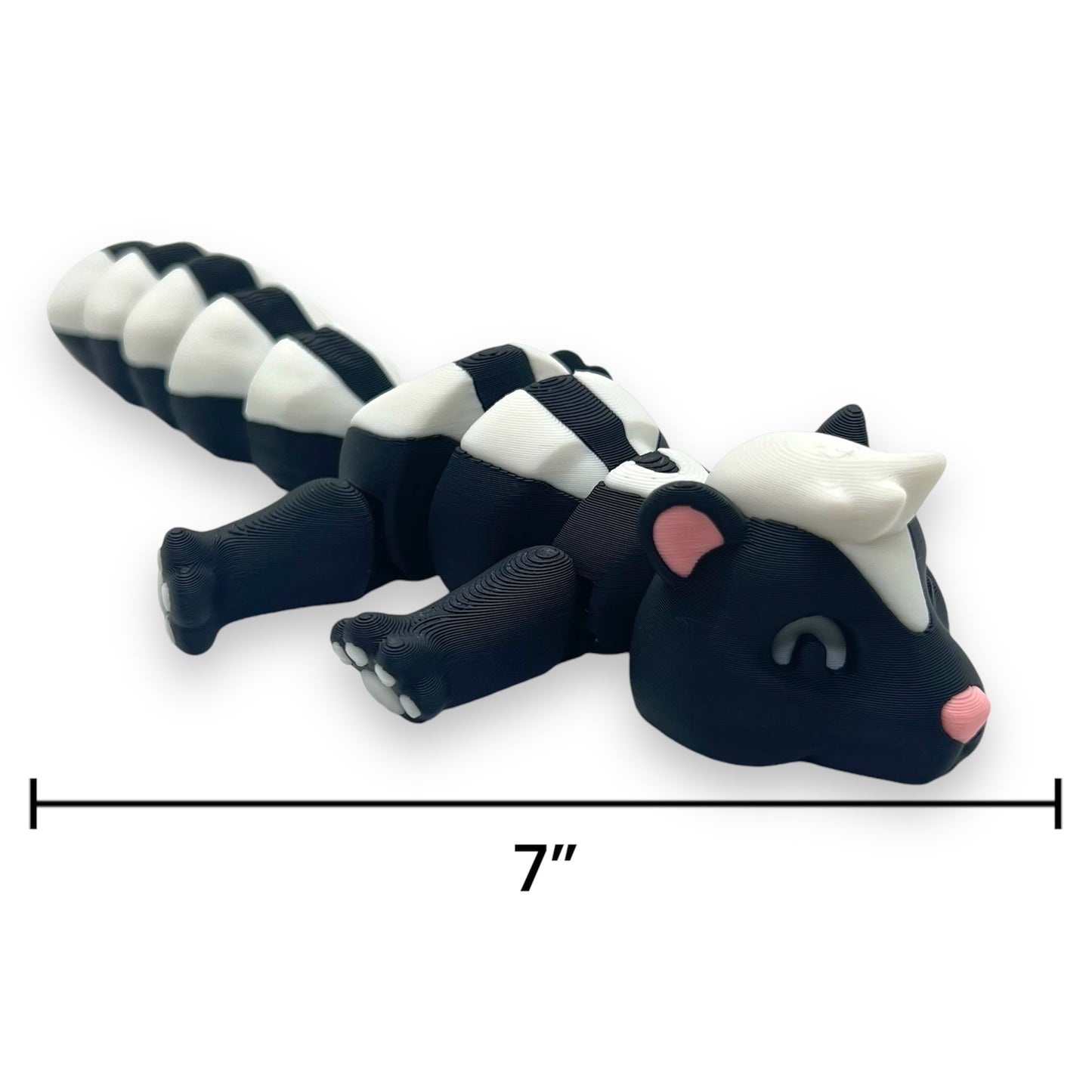 Adorable 7" Skunk - 3d Printed Articulated Figurine Decor Gift