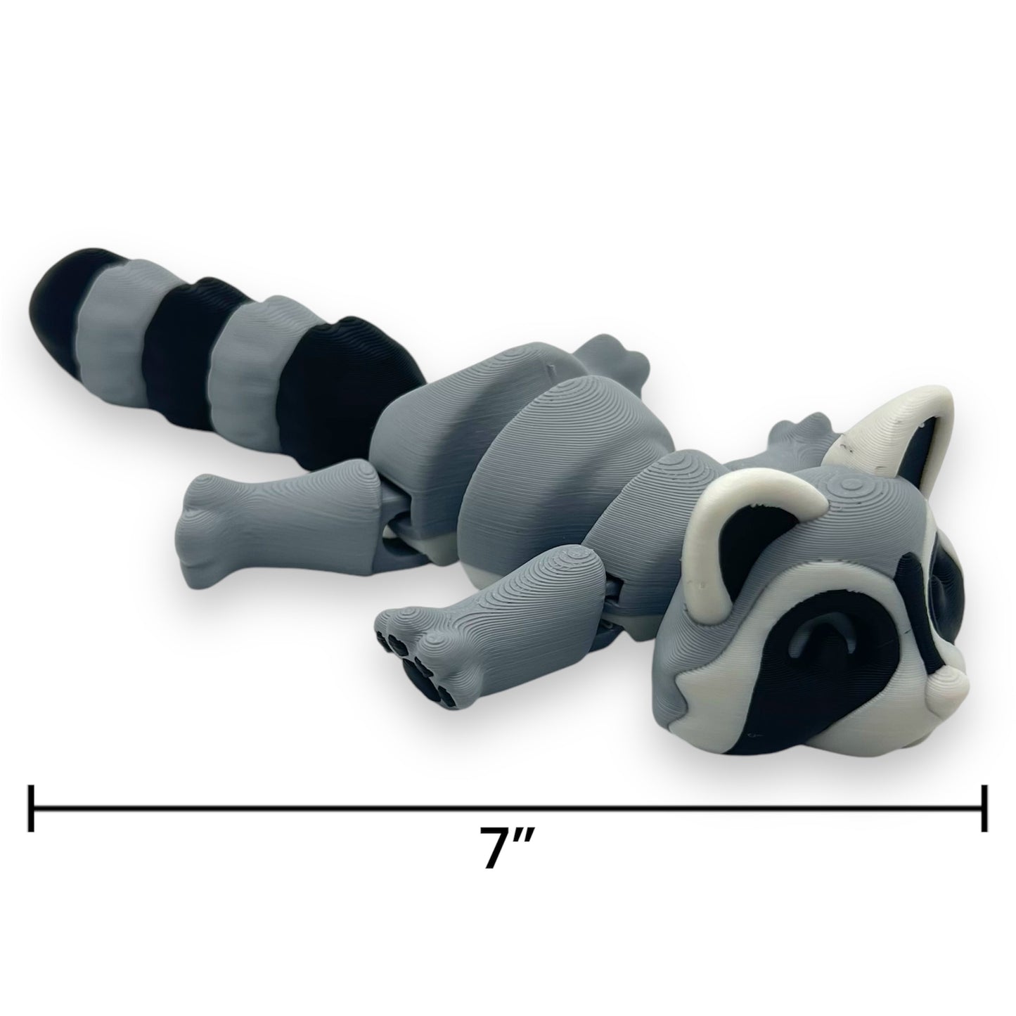 Adorable 7" Raccoon Trash Panda - 3d Printed Articulated Figurine Decor Gift