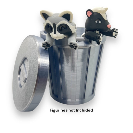 Adorable Trash Can Container -3d Printed Decor - 3 Sizes to Choose from