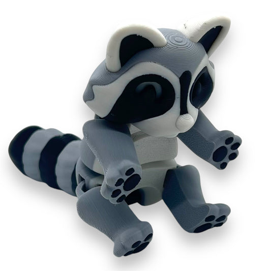 Adorable 7" Raccoon Trash Panda - 3d Printed Articulated Figurine Decor Gift