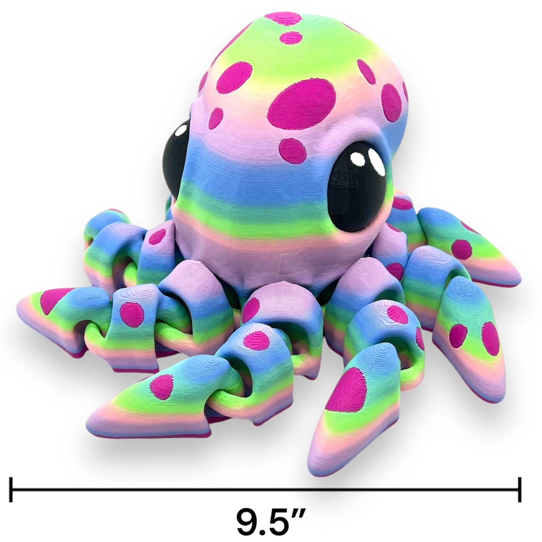 CHONKZ Giant 9.5" Octopus - Large Scale Articulated Fun - 3d Printed Figurine