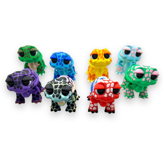 Adorable 3d Printed Standing Baby Turtle - Articulated 3d Printed Cartoon Style Decor Gift