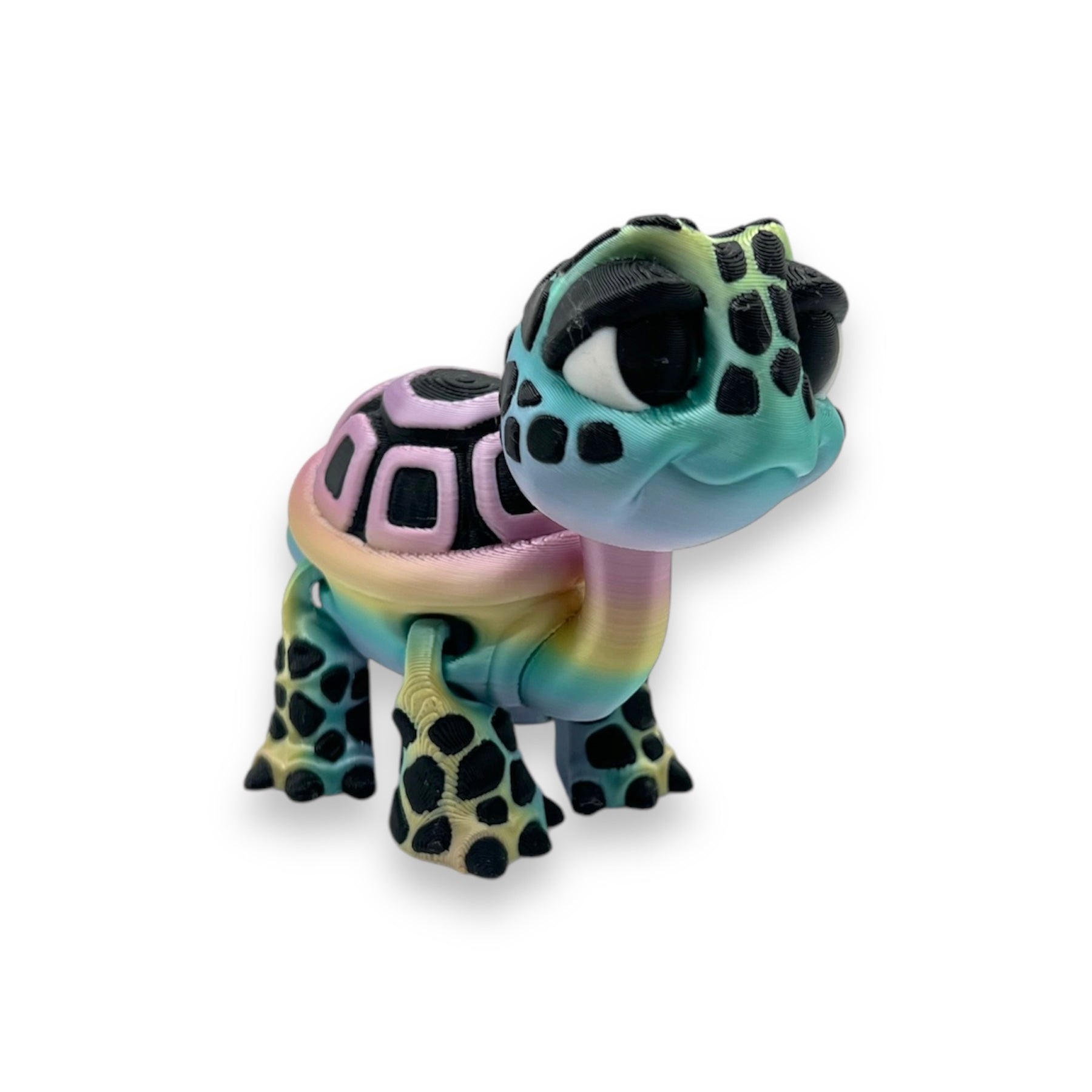 Adorable 3d Printed Standing Baby Turtle - Articulated 3d Printed Cartoon Style Decor Gift