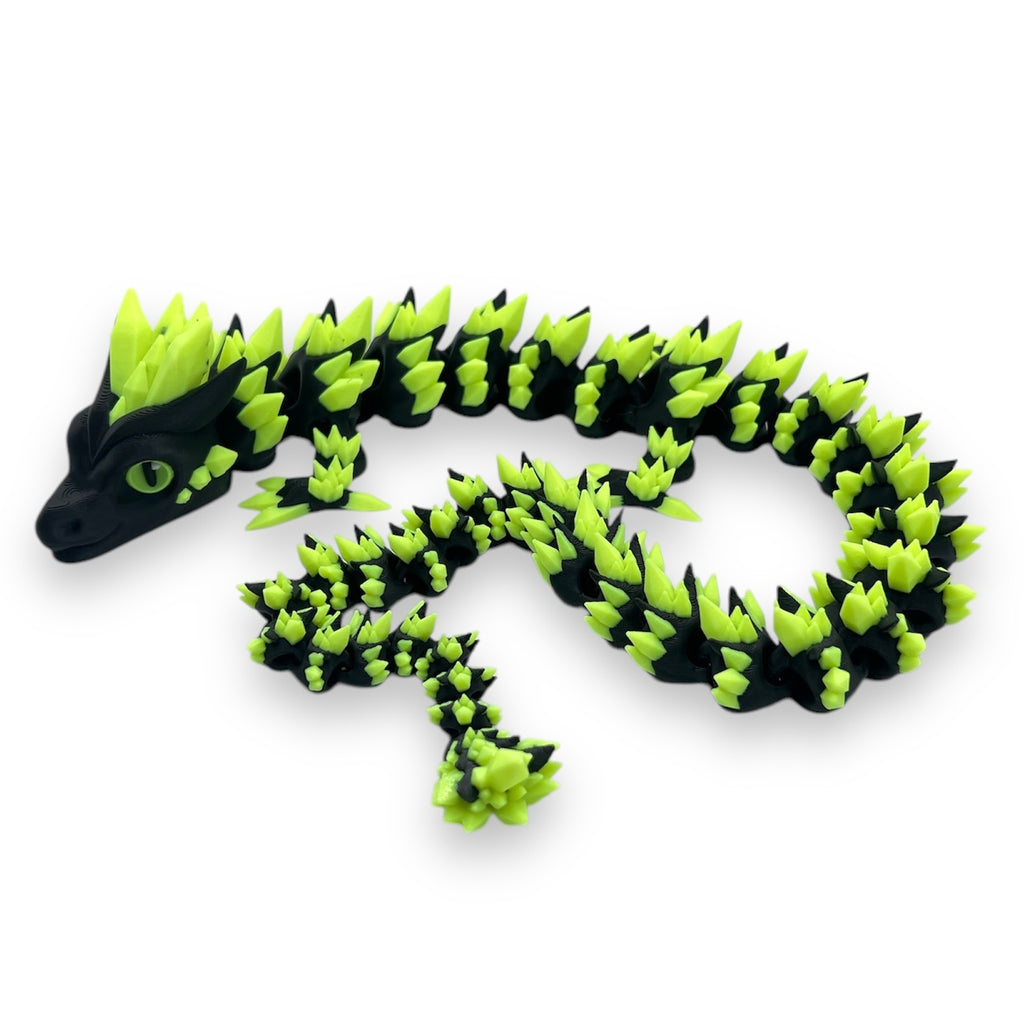 24" Articulated Gemstone Dragon - (Saber Design) 3d Printed Figurine