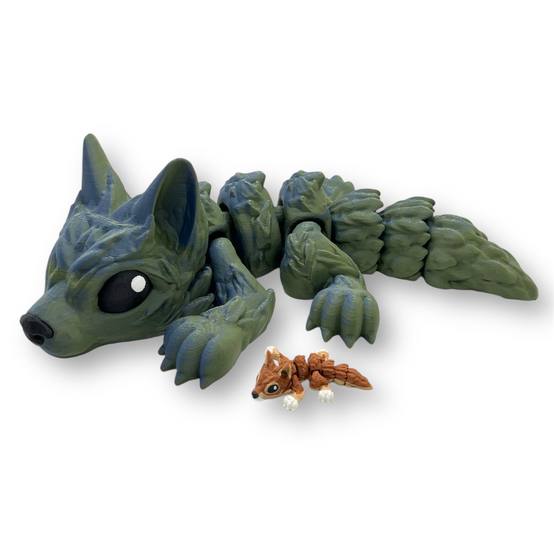 CHONKZ - Giant 12" Wolf Pup - Articulated 3D Printed Animal Figurine Decor
