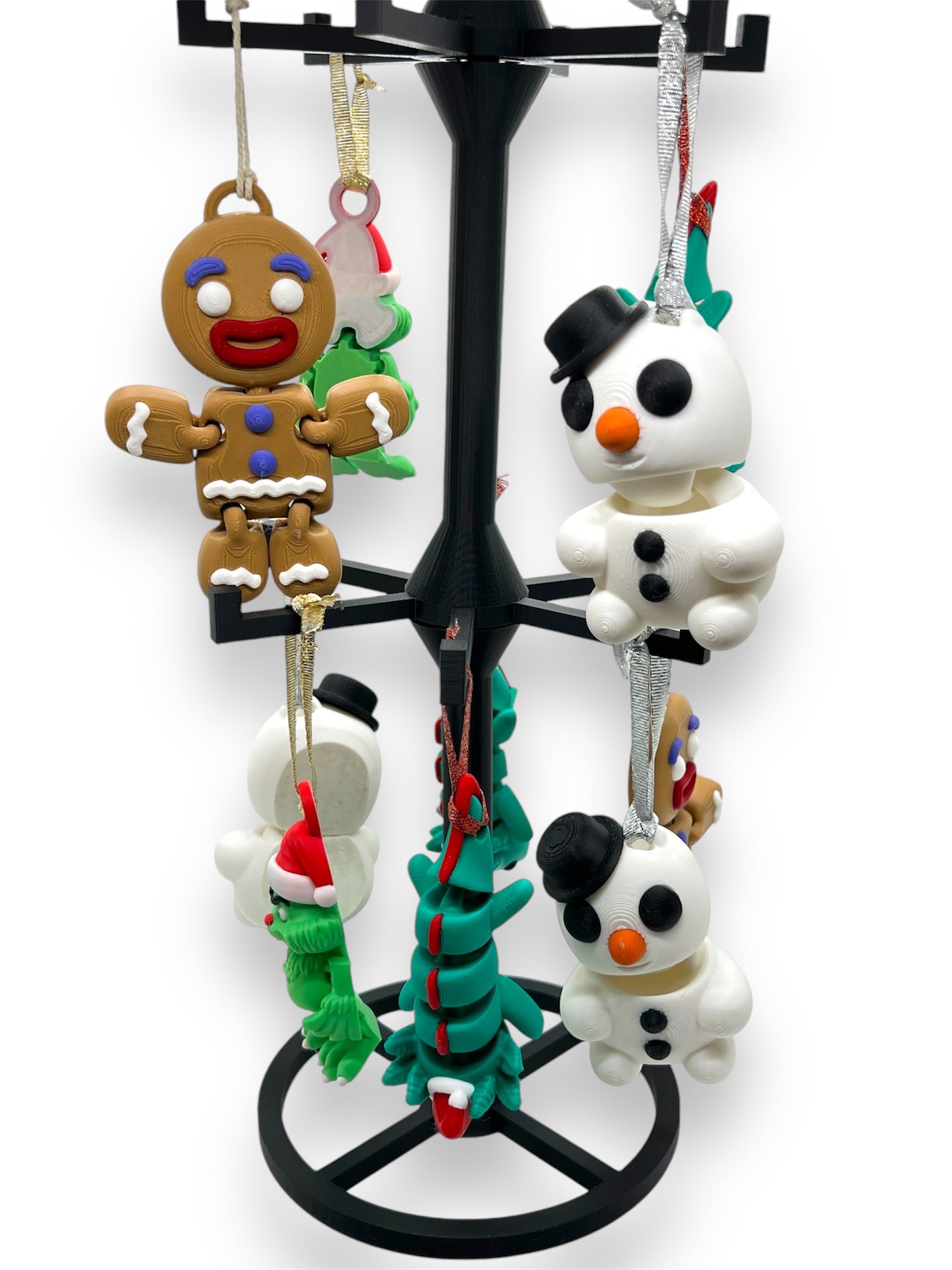 Cute 3" Holiday Christmas Ornament Collection - 3d Printed Articulated Decor