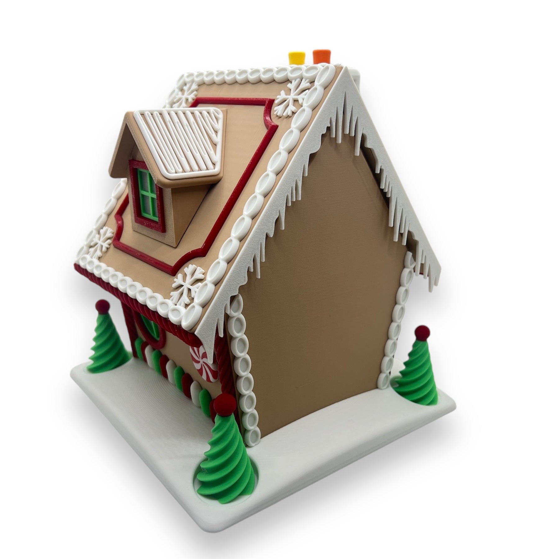 Adorable 8" Christmas Gingerbread House Container - 3d Printed Holiday Decor