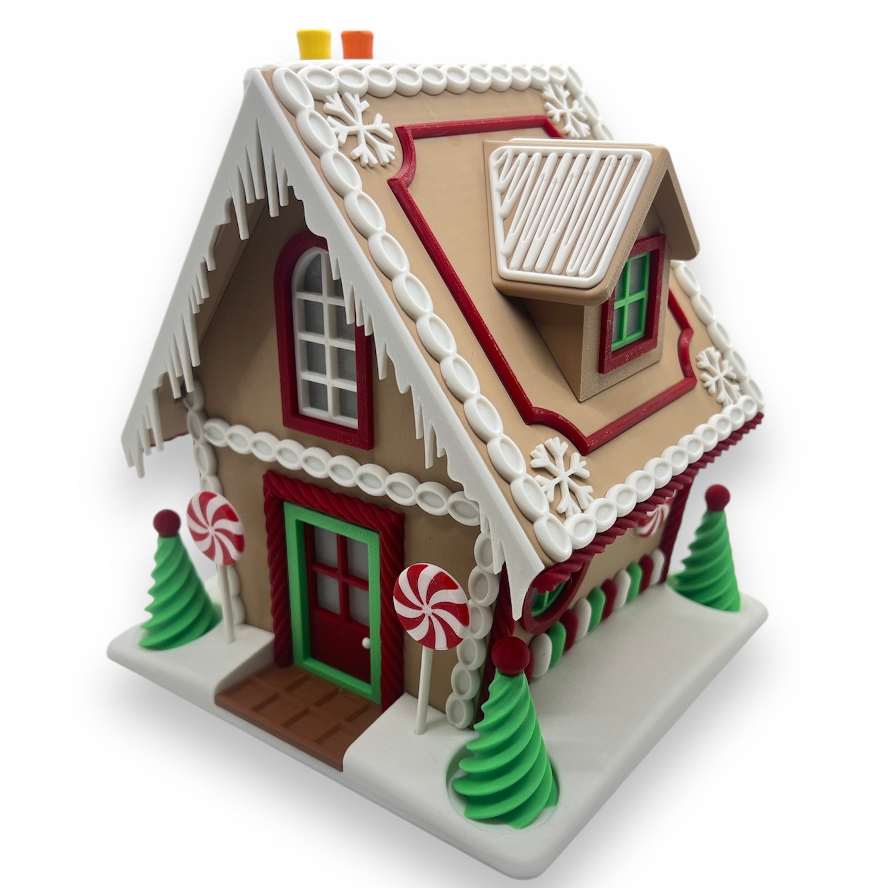 Adorable 8" Christmas Gingerbread House Container - 3d Printed Holiday Decor