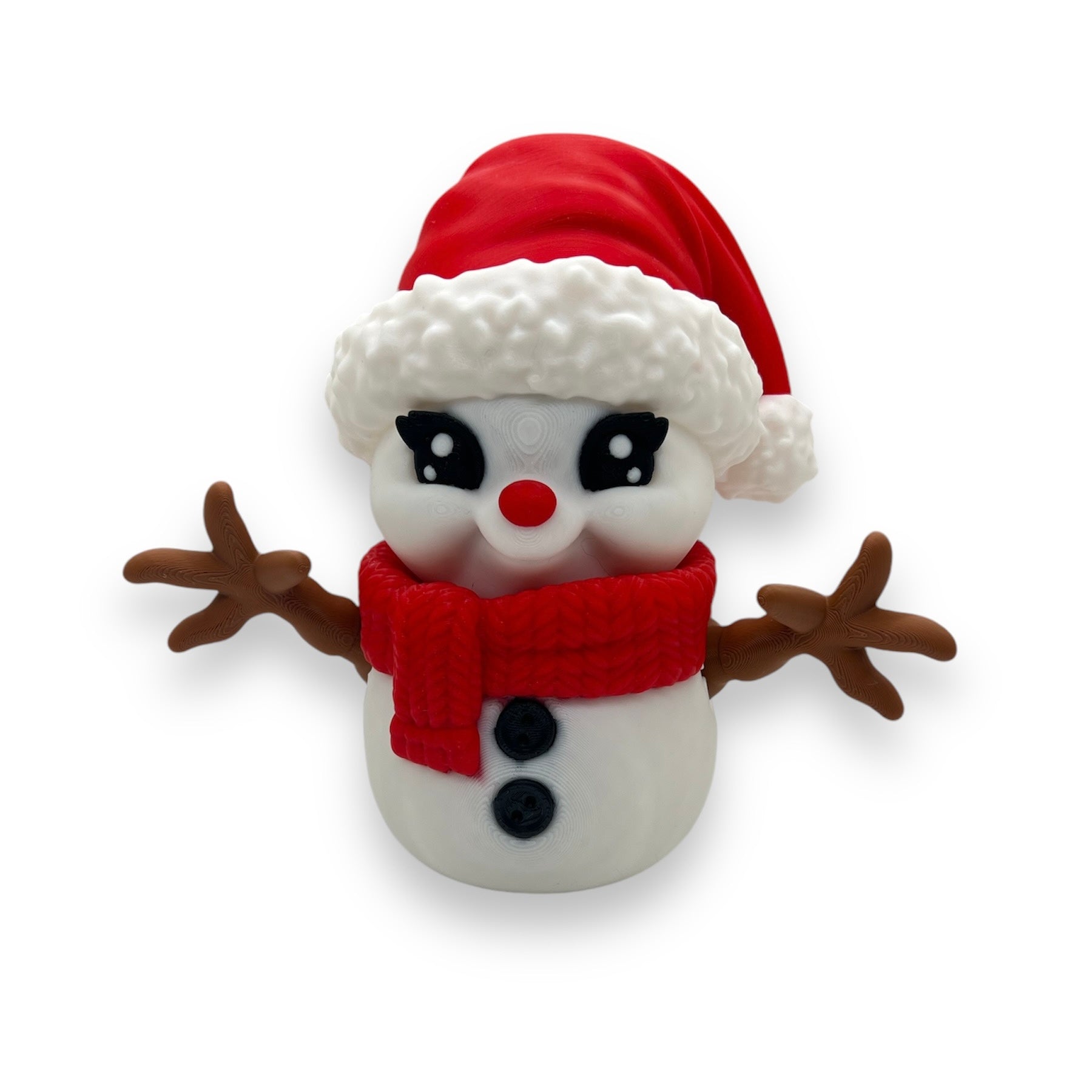 Beautiful 4.5" Snowman Christmas Holiday Decor- 3d Printed Figurine by Gnarly Novelties Prints