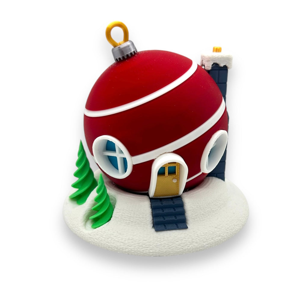 Whimsical Tealight Fairy House - Christmas Collection - 3d Printed Holiday Decor