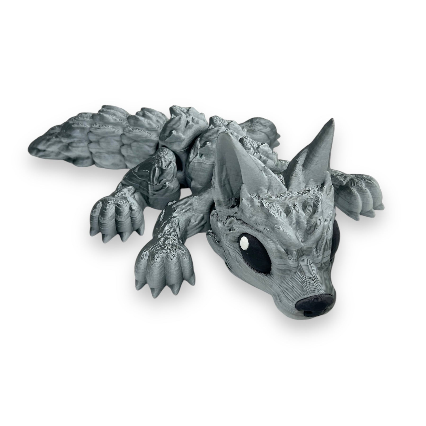 CHONKZ - Giant 12" Wolf Pup - Articulated 3D Printed Animal Figurine Decor