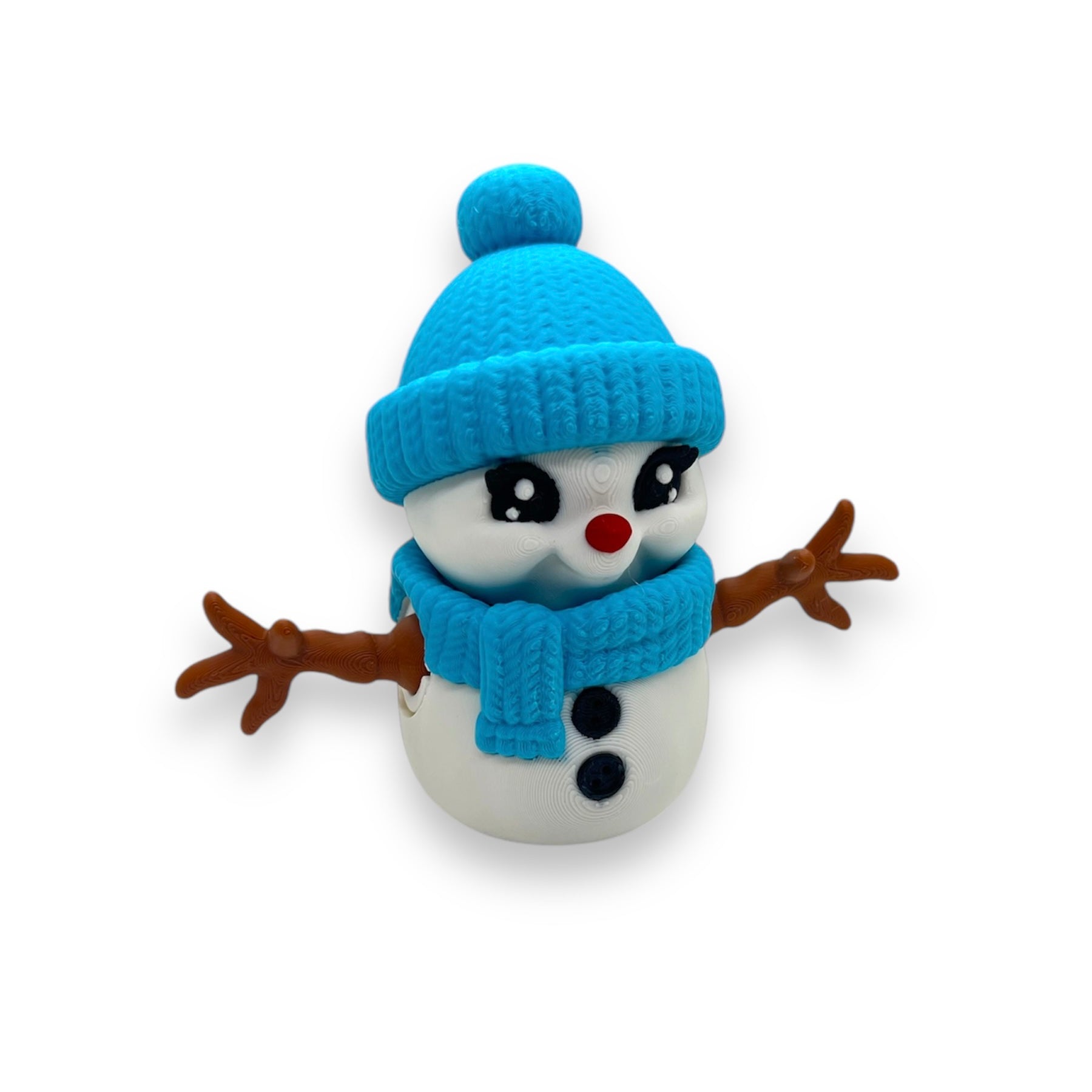 Beautiful 4.5" Snowman Christmas Holiday Decor- 3d Printed Figurine by Gnarly Novelties Prints