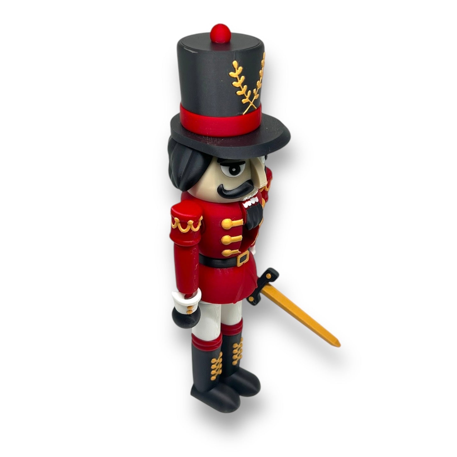 Beautiful - 10" Christmas Nutcracker - Articulated 3D Printed Animal Figurine Decor