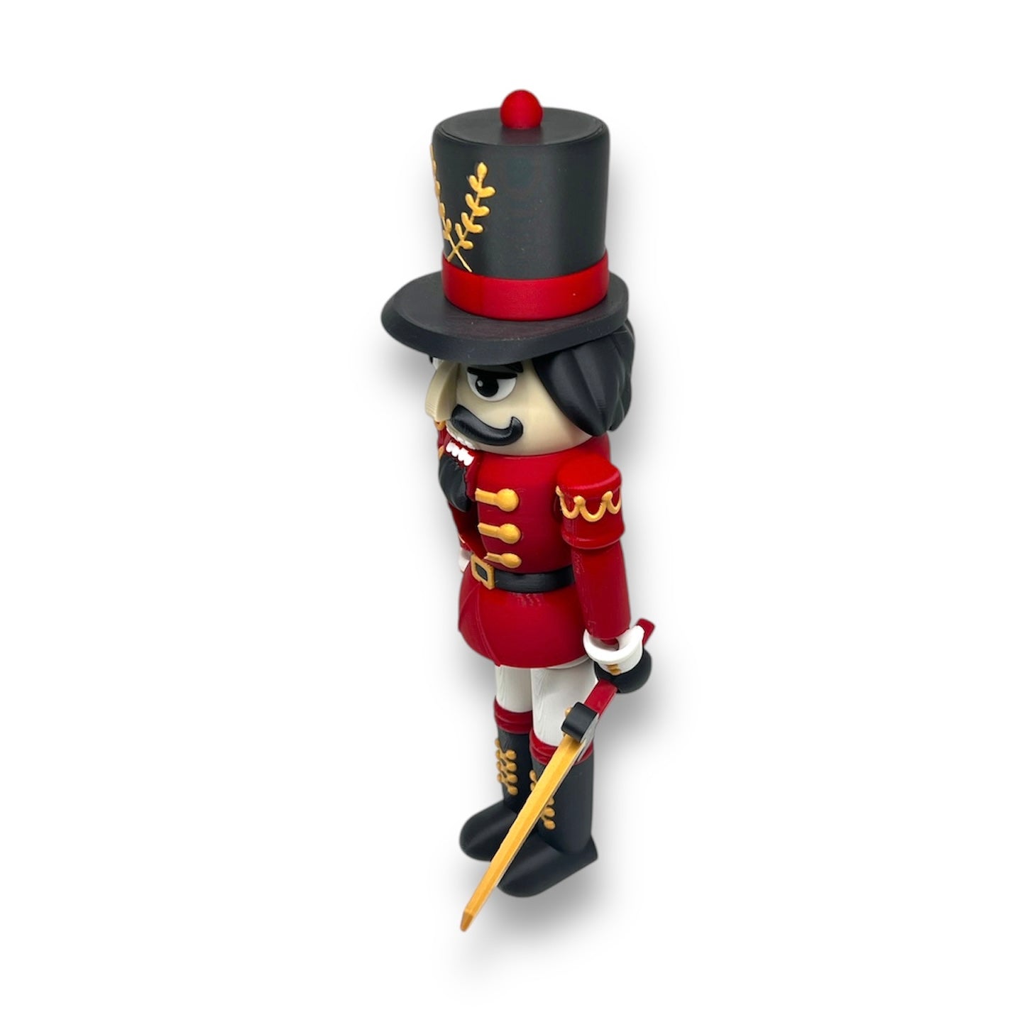 Beautiful - 10" Christmas Nutcracker - Articulated 3D Printed Animal Figurine Decor