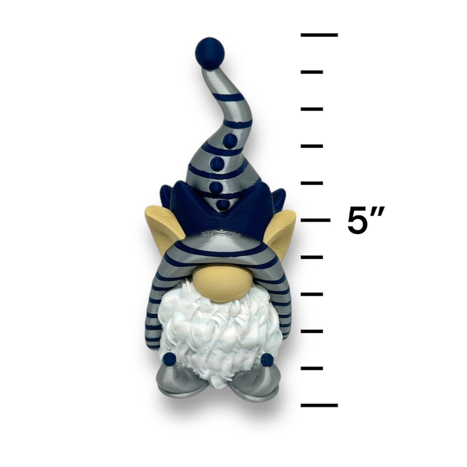 Festive 5" Christmas Gnome Holiday Decor- 3d Printed Figurine by Gnarly Novelties Prints