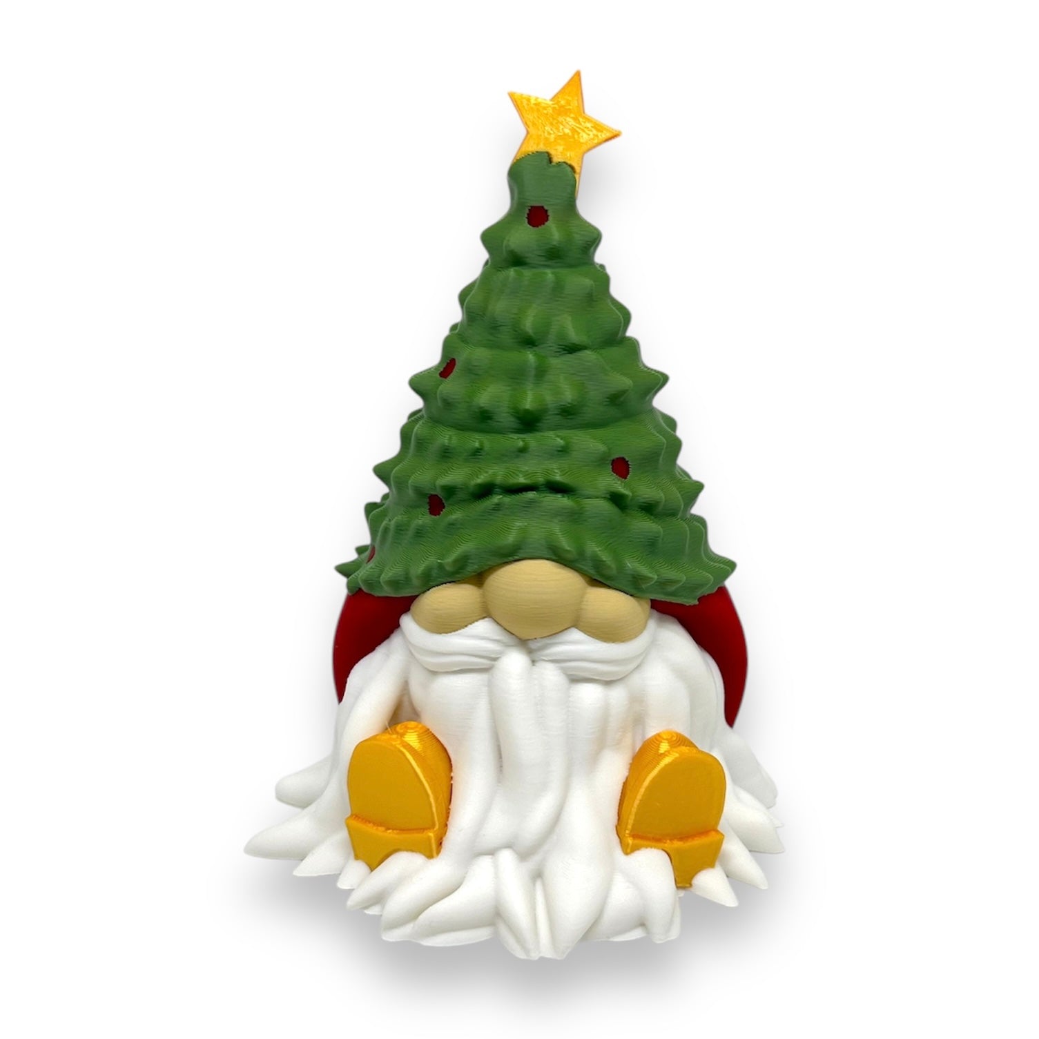Festive 5" Christmas Gnome Holiday Decor- 3d Printed Figurine by Gnarly Novelties Prints