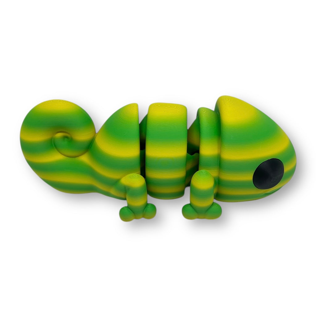 CHONKZ - 9" Giant Chameleon Pocket Pals - Articulated 3D Printed Animal Figurine Decor