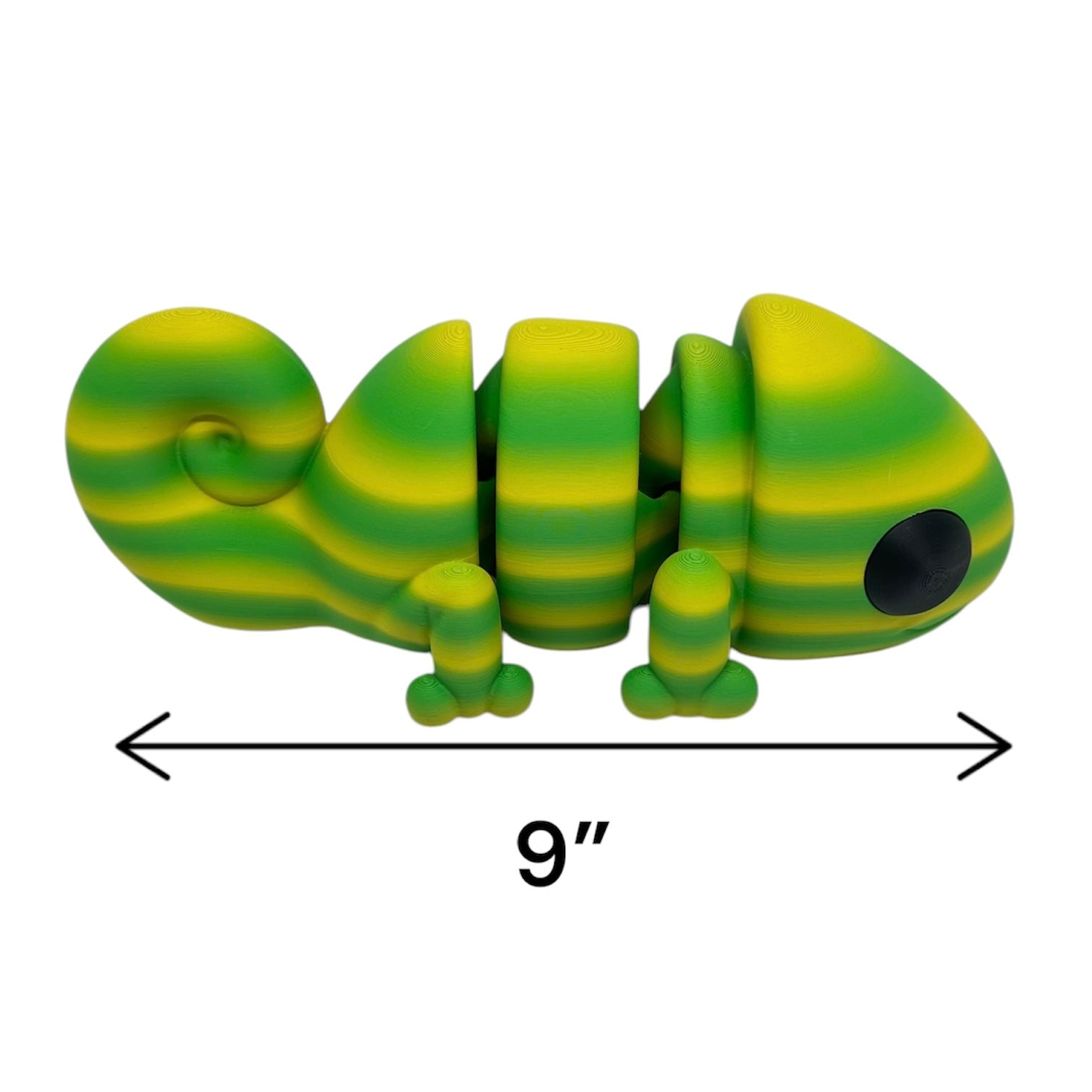 CHONKZ - 9" Giant Chameleon Pocket Pals - Articulated 3D Printed Animal Figurine Decor