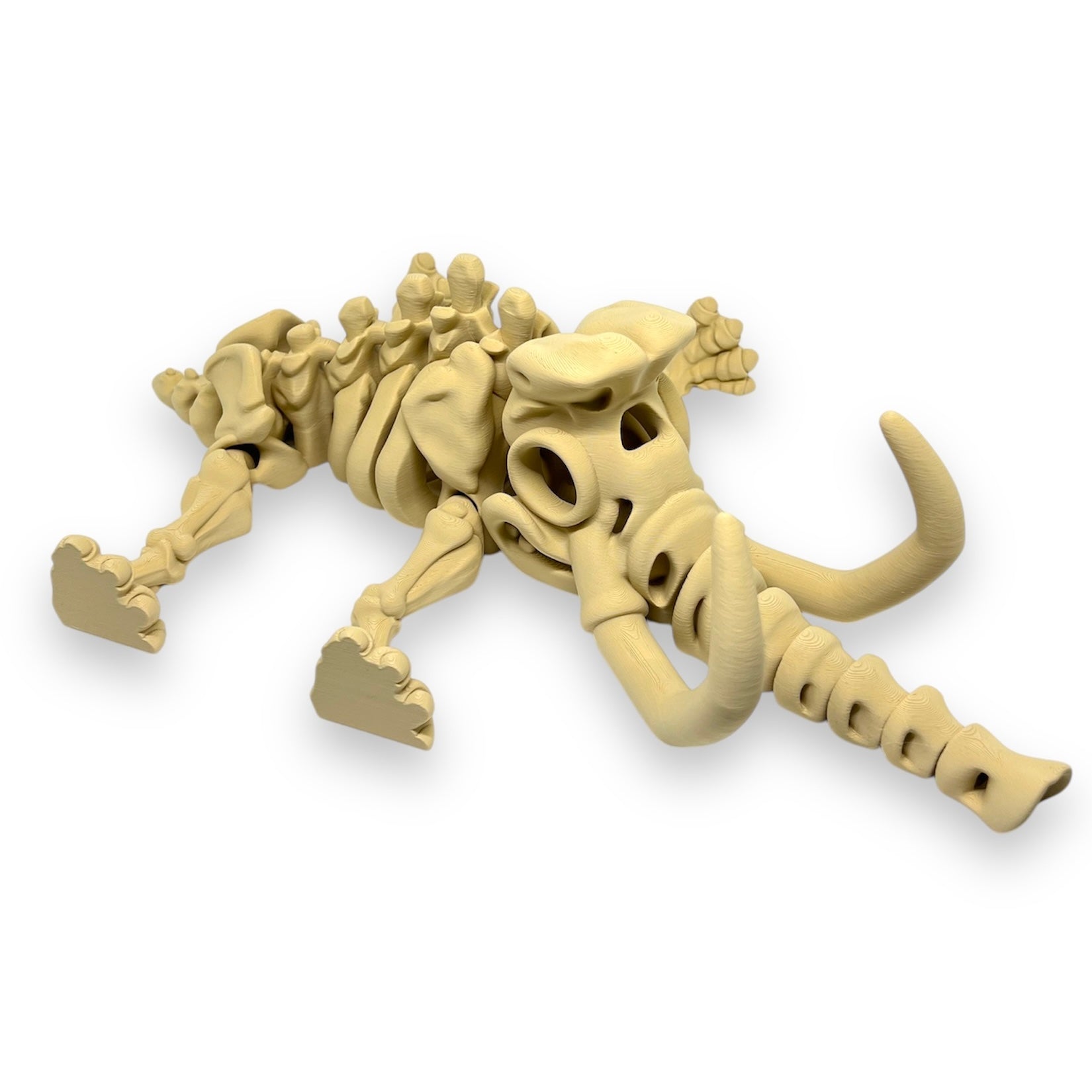 CHONKZ Giant 14" Mammoth Skeleton - Large Scale Articulated Fun - With Optional Stand - 3d Printed Figurine