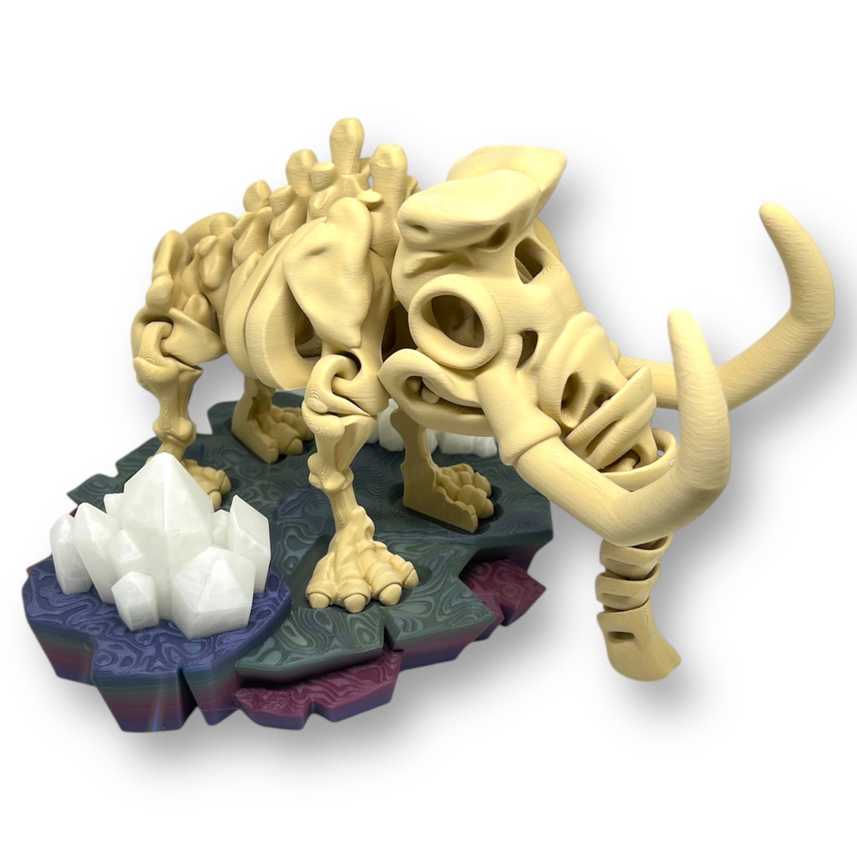 CHONKZ Giant 14" Mammoth Skeleton - Large Scale Articulated Fun - With Optional Stand - 3d Printed Figurine