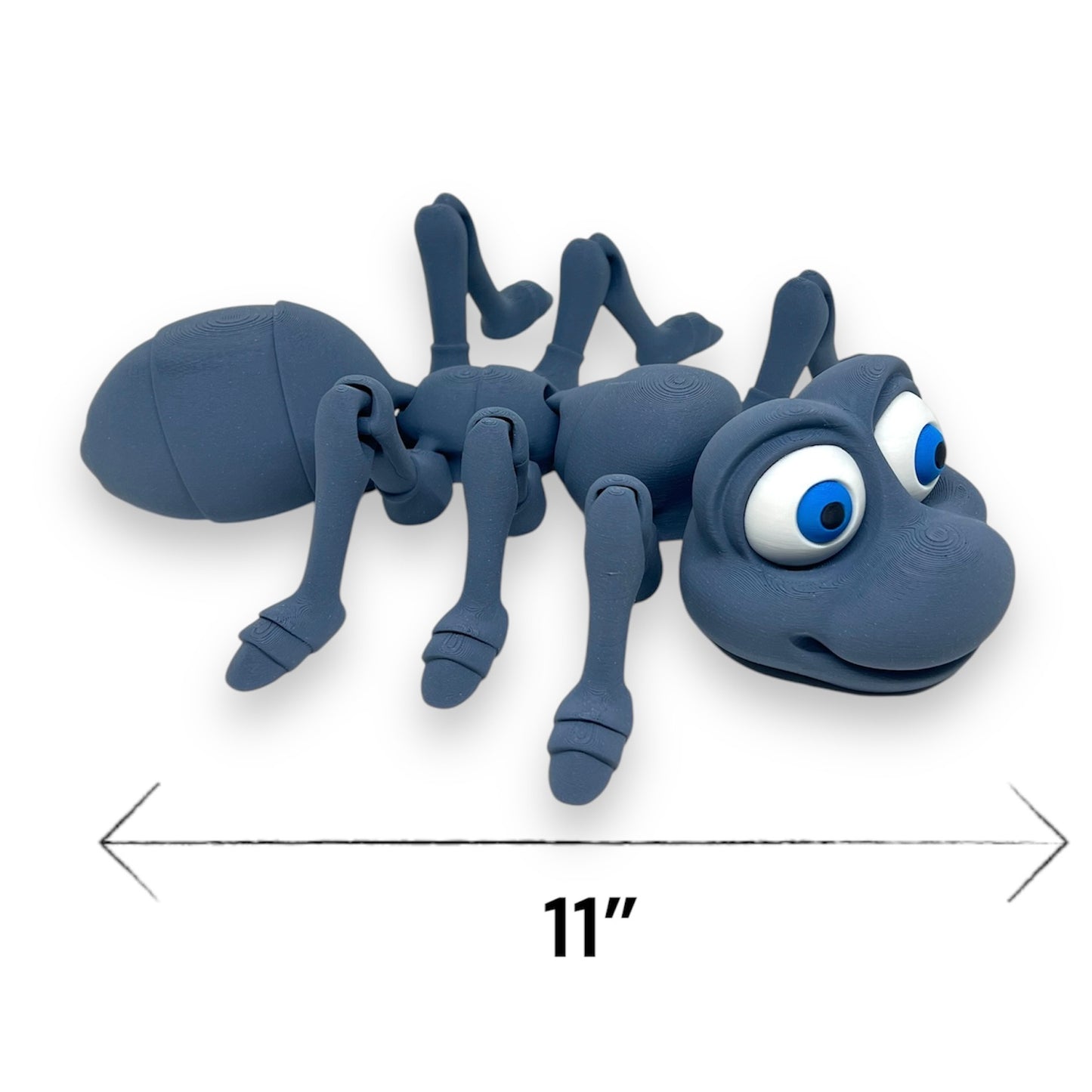 Adorable Cartoonish Ant - 4.5" or 11" Articulated 3D Printed Animal Figurine Plastic Decorative Decor