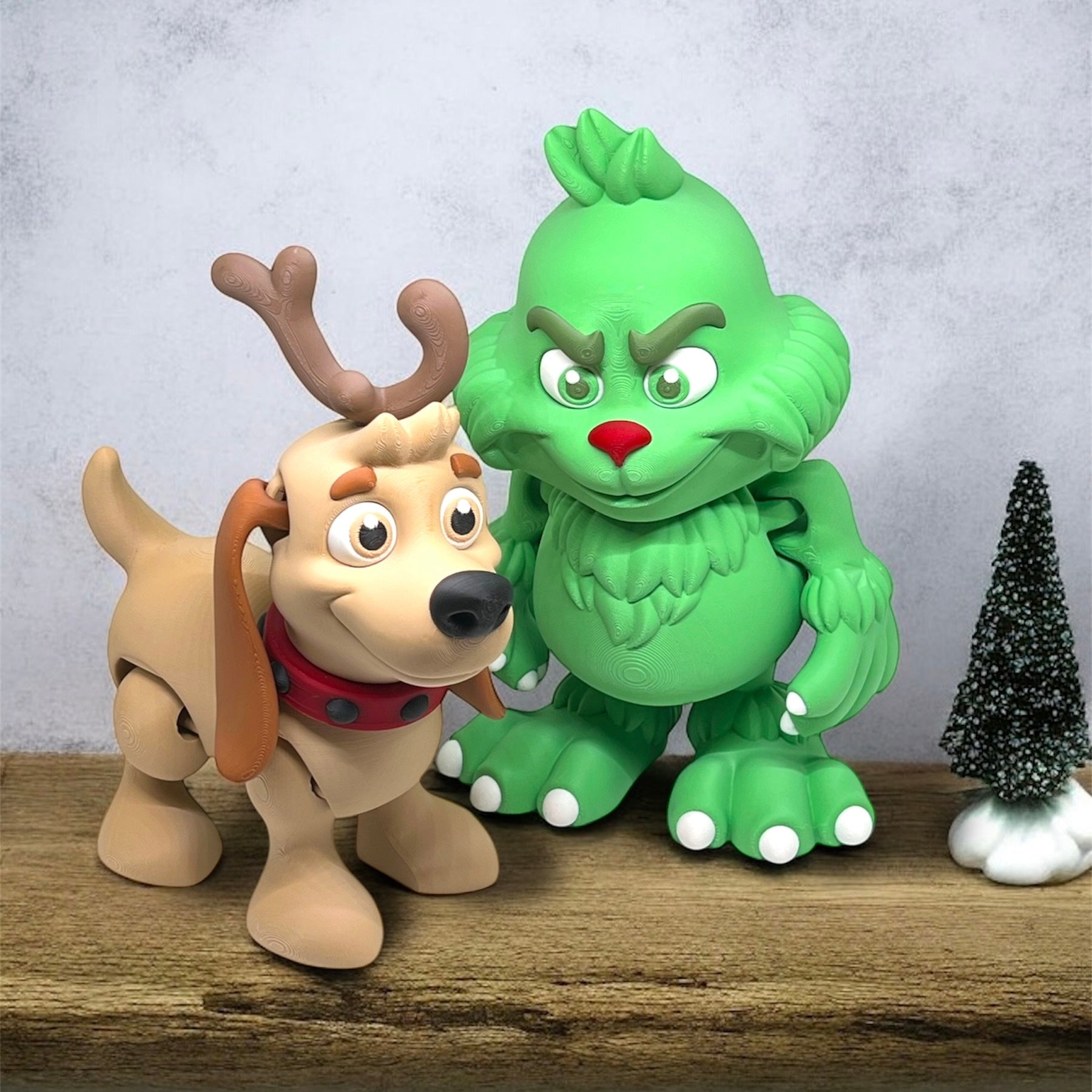 Adorable Max - The Grinch Dog - Articulated 3d Printed Christmas Decor Decoration Tree