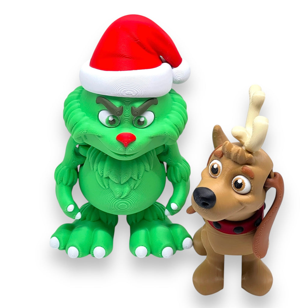 Adorable Max - The Grinch Dog - Articulated 3d Printed Christmas Decor Decoration Tree