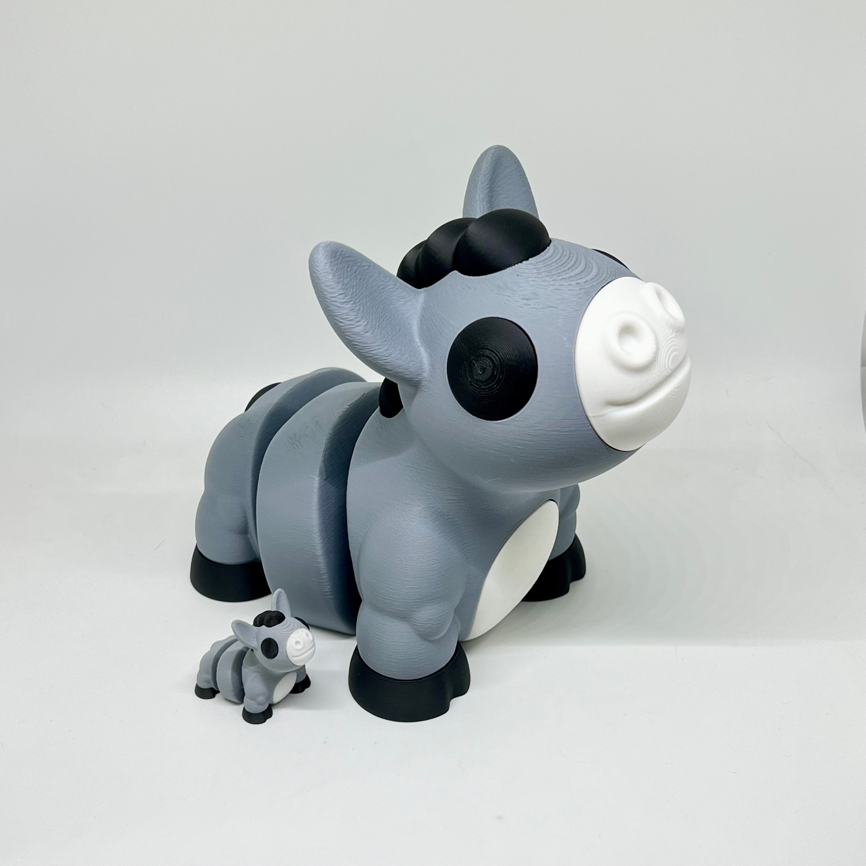 CHONKZ 7" Giant Donkey Pocket Pals - Articulated 3D Printed Animal Figurine Decor Decoration