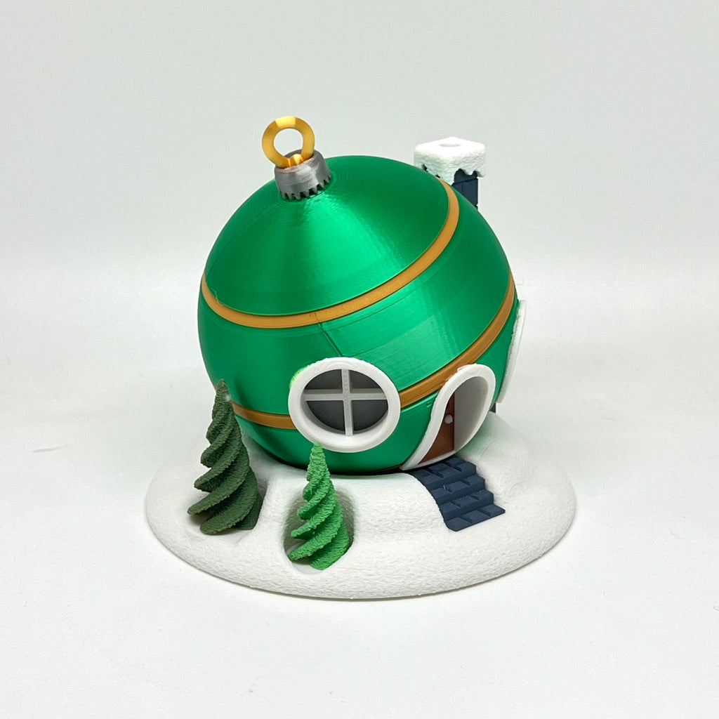Whimsical Tealight Fairy House - Christmas Collection - 3d Printed Holiday Decor