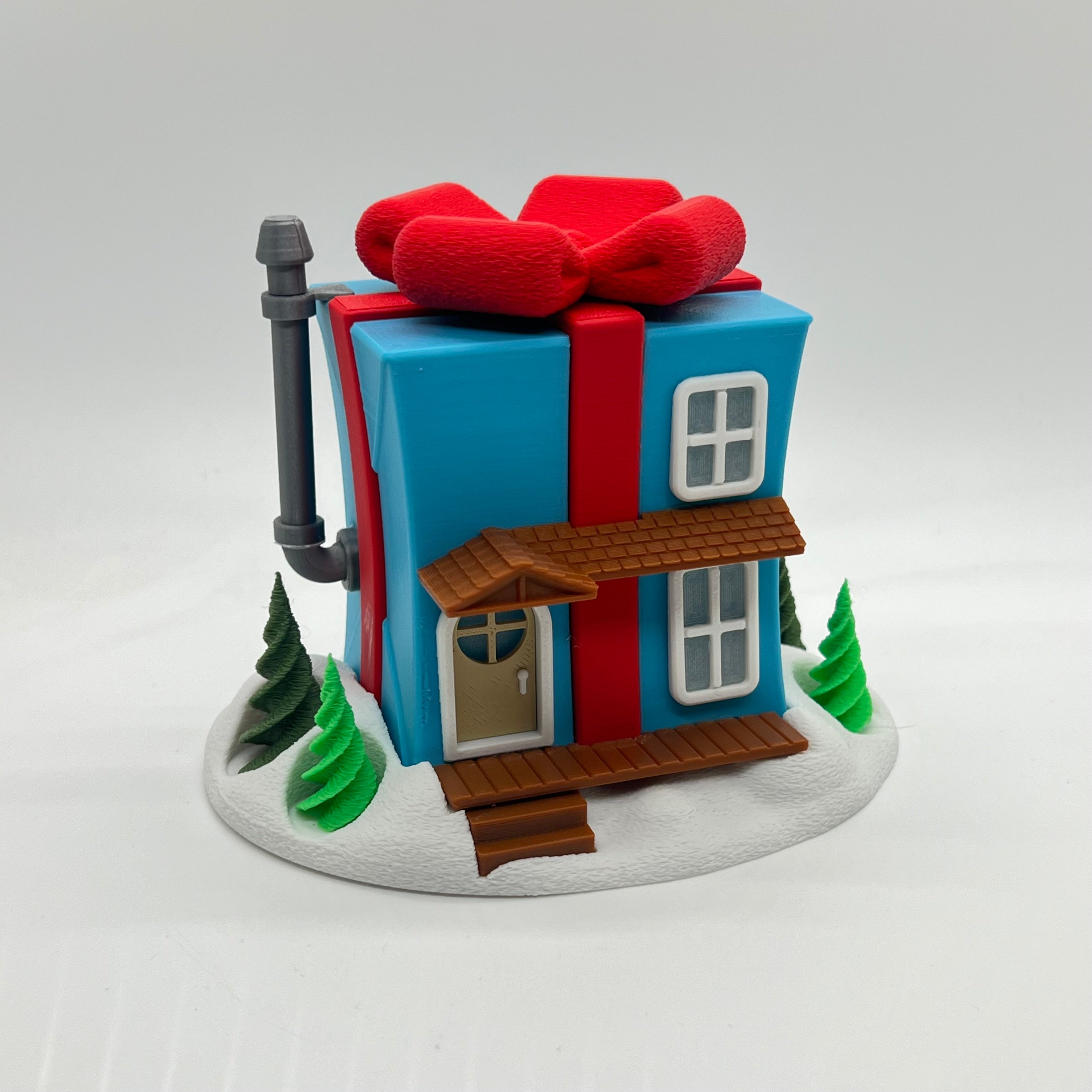 Whimsical Tealight Fairy House - Christmas Collection - 3d Printed Holiday Decor